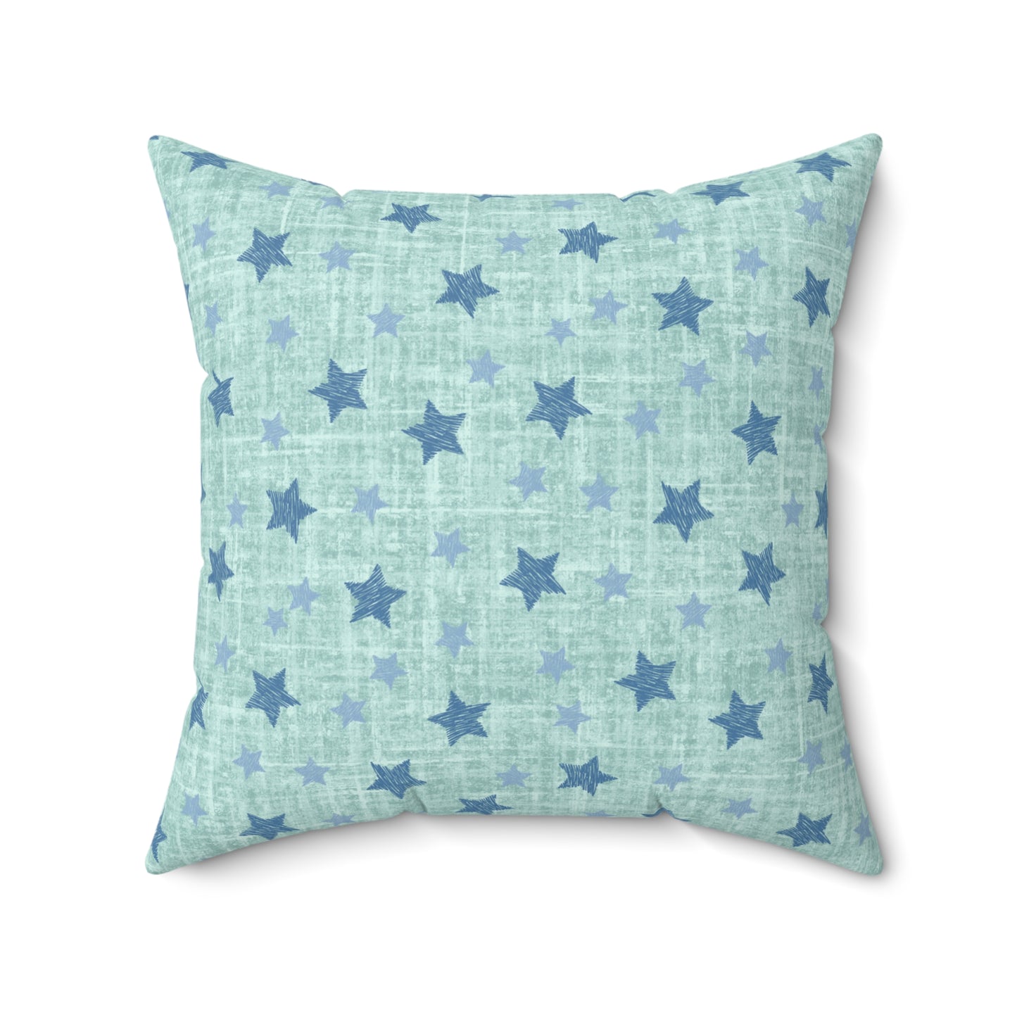 Blue Star Pattern Throw Pillow- Pillow Included