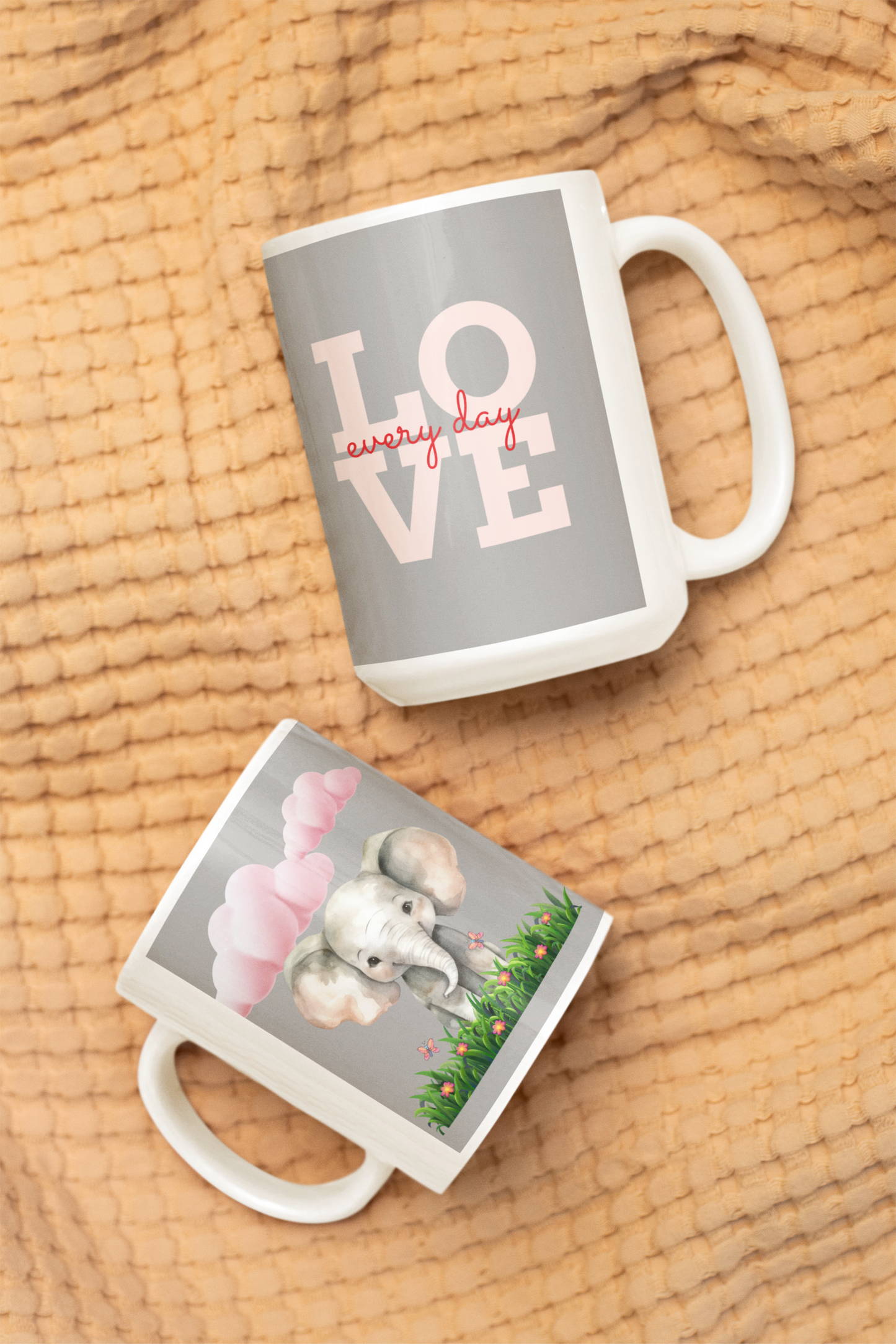 Love & Elephant Garden 11 oz Coffee