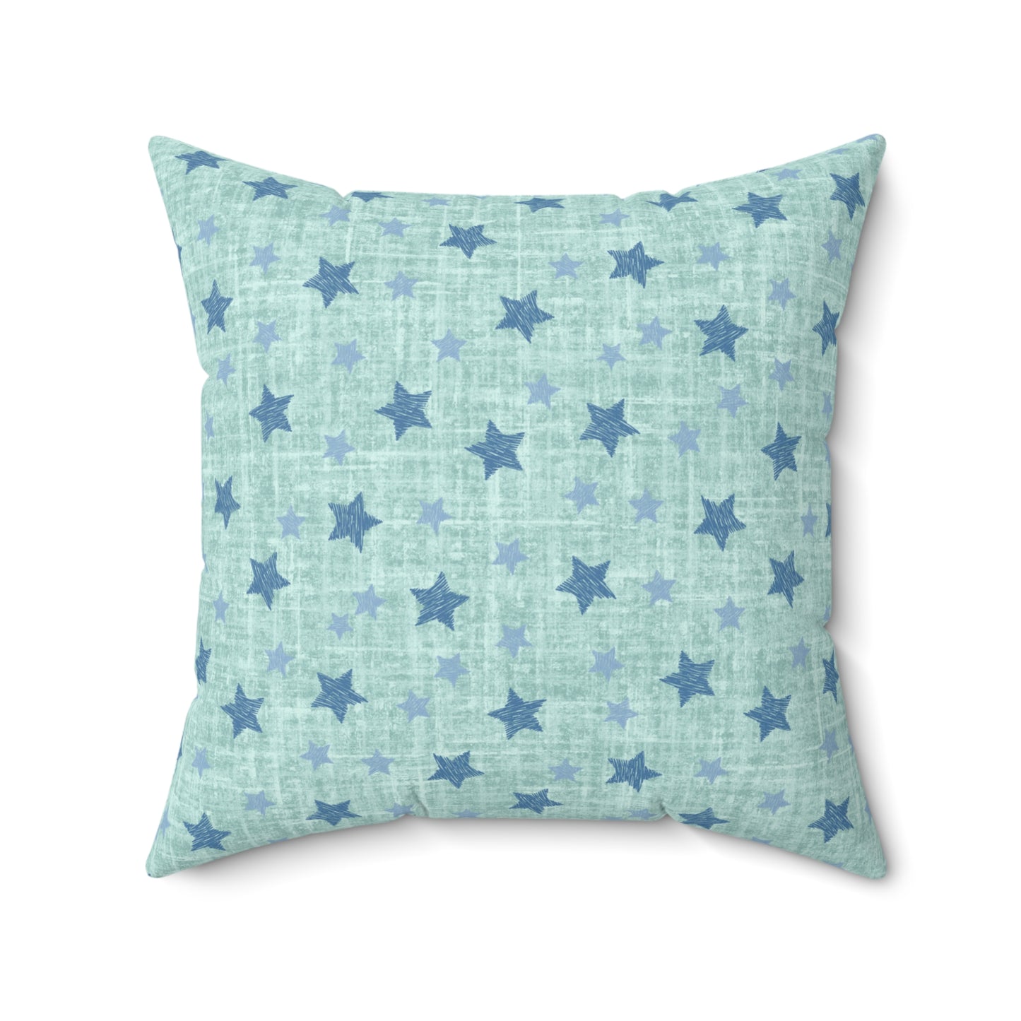 Blue Star Pattern Throw Pillow- Pillow Included