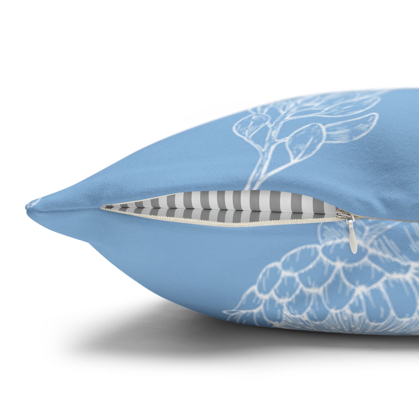 Blue Floral Protea Throw Pillow Case- Pillow not Included