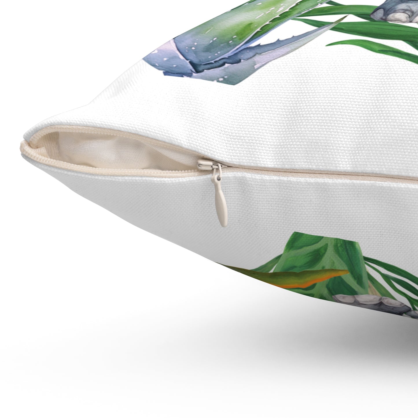 Tropical Elephant Spun Polyester Throw Pillow