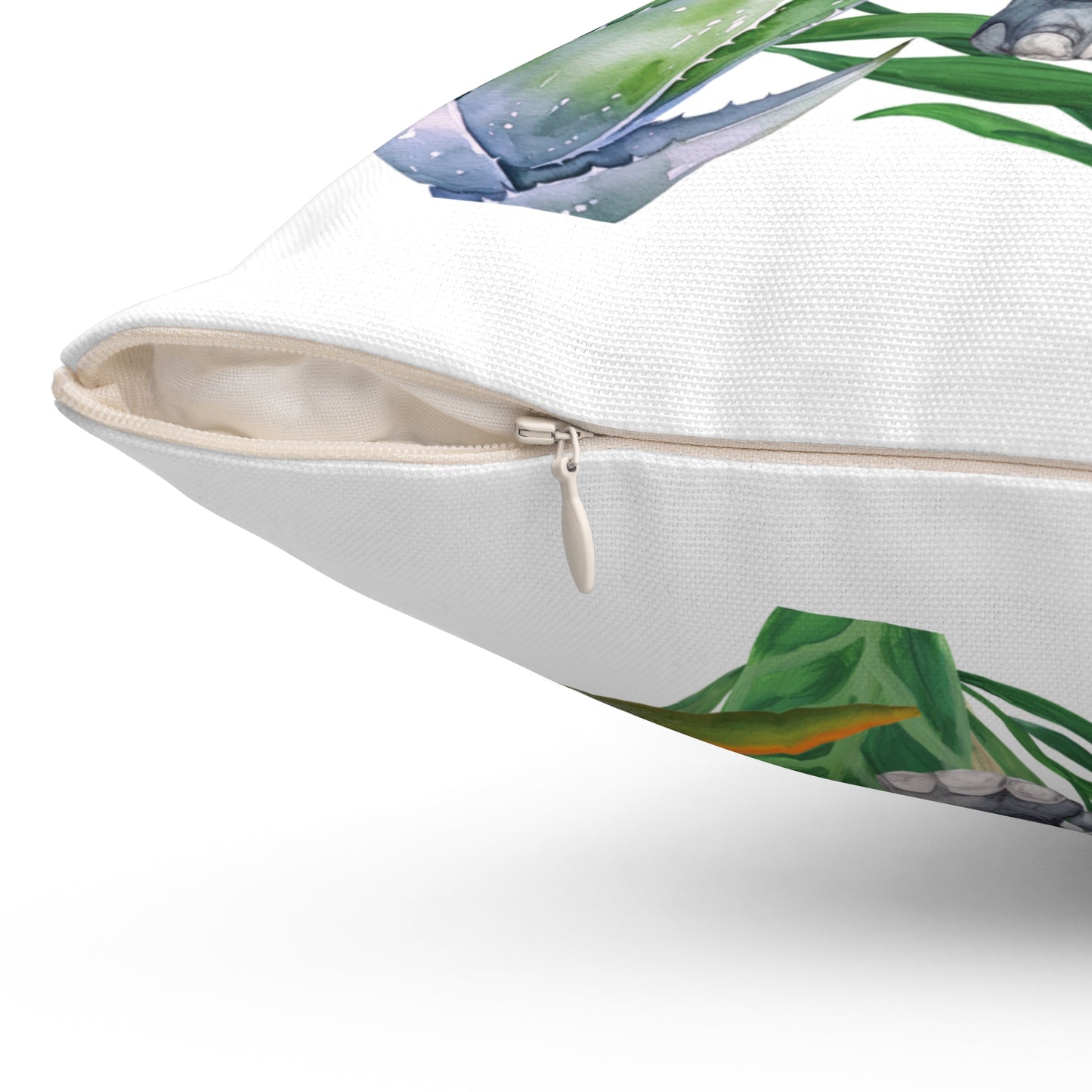 Tropical Elephant Spun Polyester Throw Pillow