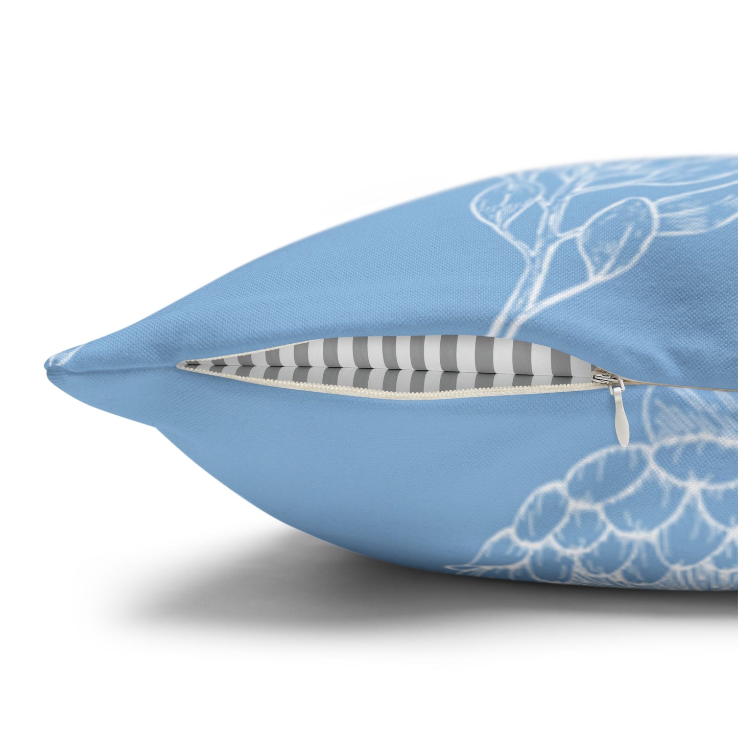 Blue Floral Protea Throw Pillow Case- Pillow not Included