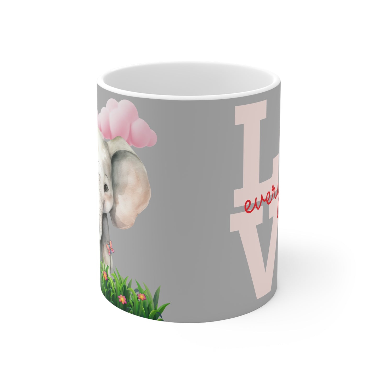Love & Elephant Garden 11 oz Coffee